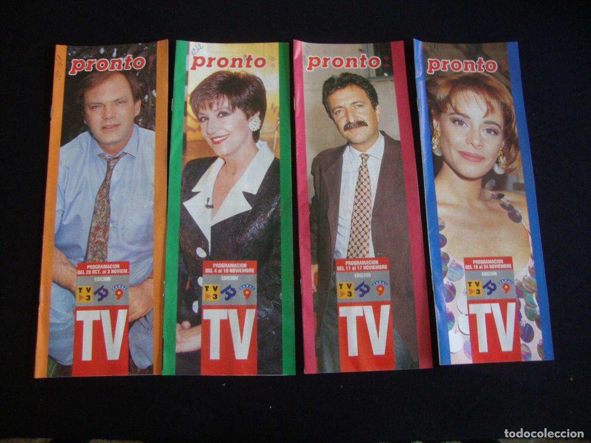 Coleccionismo de Revista Pronto: LOTE DE 4 GUIAS PROGRAMA TV SUPLEMENTO REVISTA PRONTO