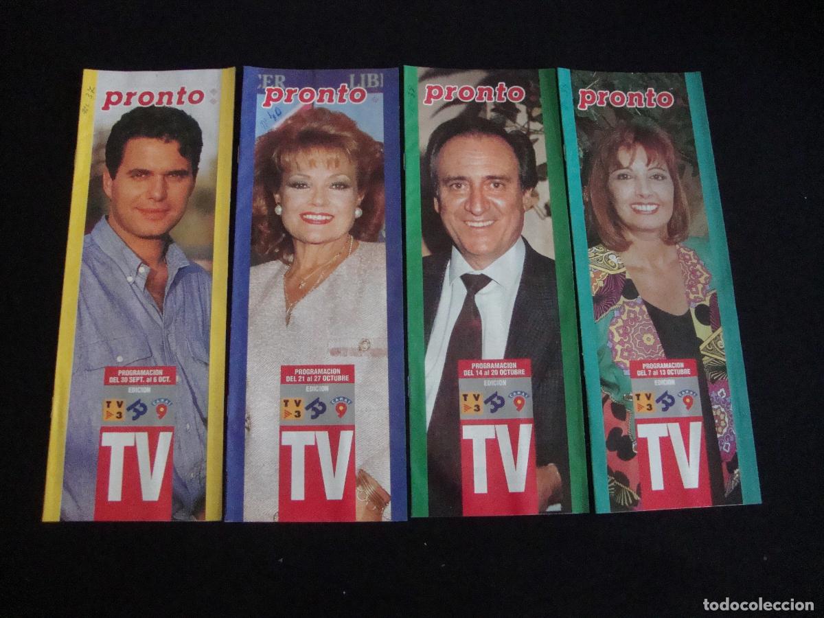 Coleccionismo de Revista Pronto: LOTE DE 4 GUIAS PROGRAMA TV SUPLEMENTO REVISTA PRONTO