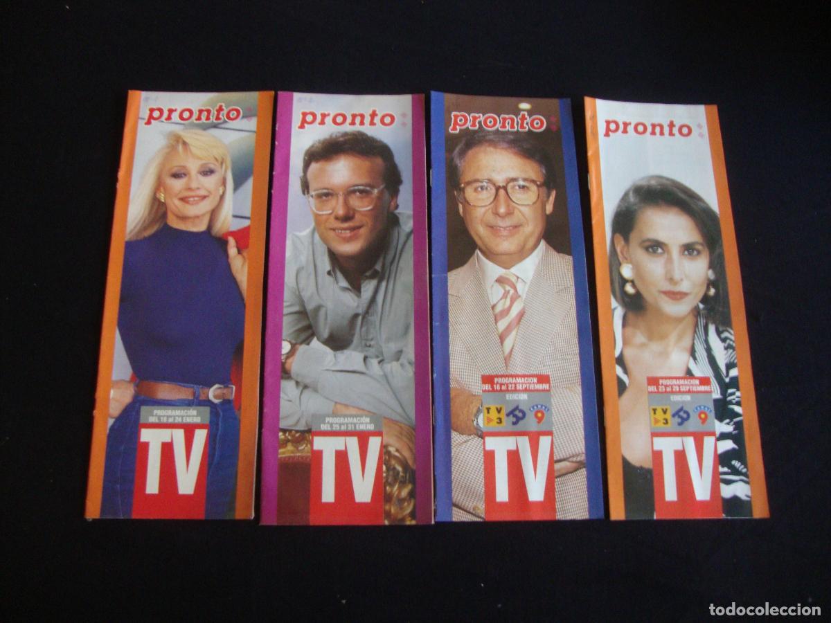 Coleccionismo de Revista Pronto: LOTE DE 4 GUIAS PROGRAMA TV SUPLEMENTO REVISTA PRONTO