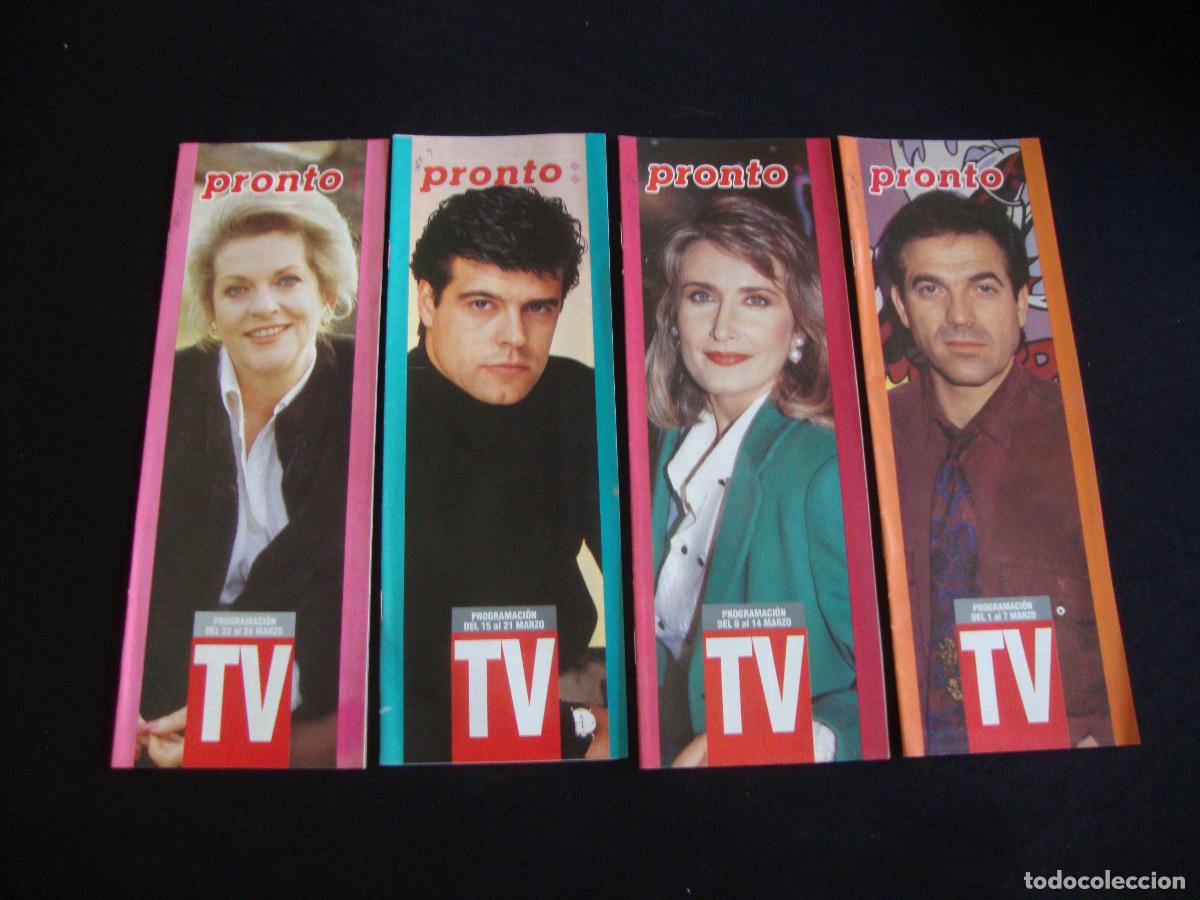 Coleccionismo de Revista Pronto: LOTE DE 4 GUIAS PROGRAMA TV SUPLEMENTO REVISTA PRONTO