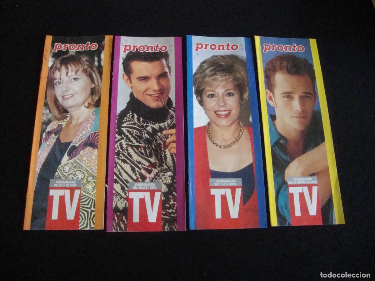 Coleccionismo de Revista Pronto: LOTE DE 4 GUIAS PROGRAMA TV SUPLEMENTO REVISTA PRONTO