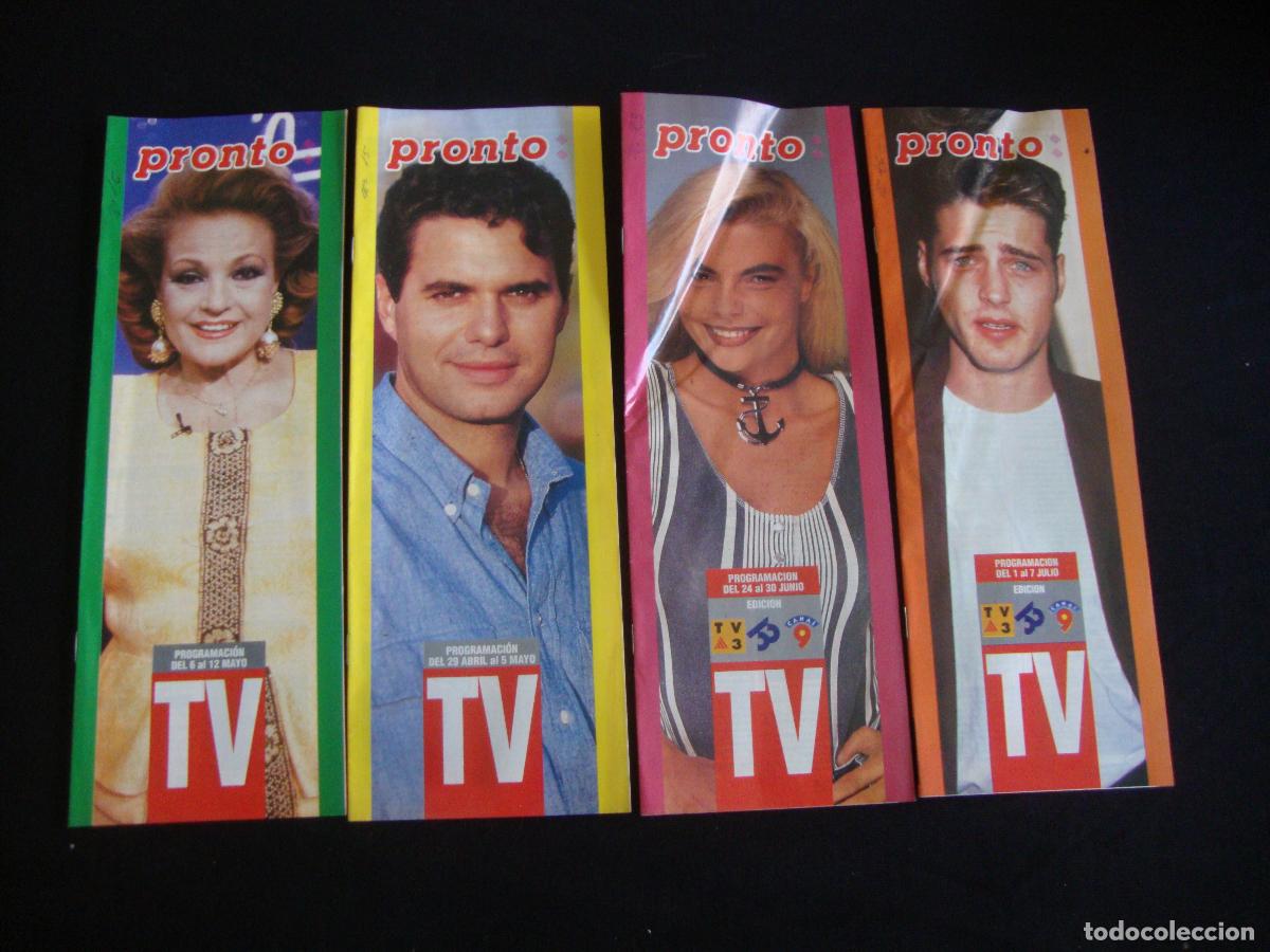 Coleccionismo de Revista Pronto: LOTE DE 4 GUIAS PROGRAMA TV SUPLEMENTO REVISTA PRONTO