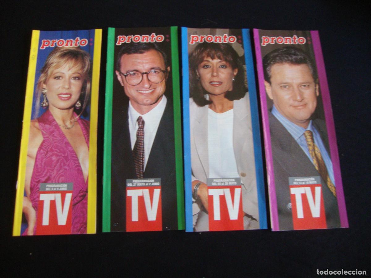 Coleccionismo de Revista Pronto: LOTE DE 4 GUIAS PROGRAMA TV SUPLEMENTO REVISTA PRONTO