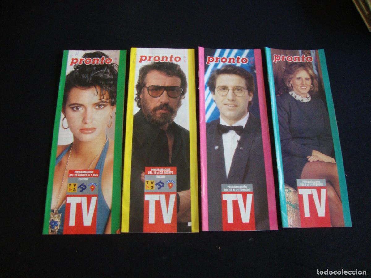 Coleccionismo de Revista Pronto: LOTE DE 4 GUIAS PROGRAMA TV SUPLEMENTO REVISTA PRONTO