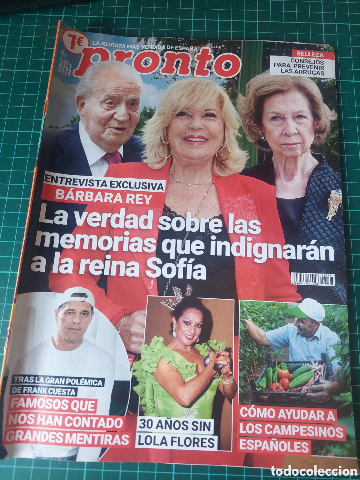 Coleccionismo de Revista Pronto: 2025 PRONTO BARBARA REY ,REINA SOFIA,FRANK CUESTA LOLA FLORES,AYUDAR CAMPESINOS,,CANNES,VICKY MARTIN