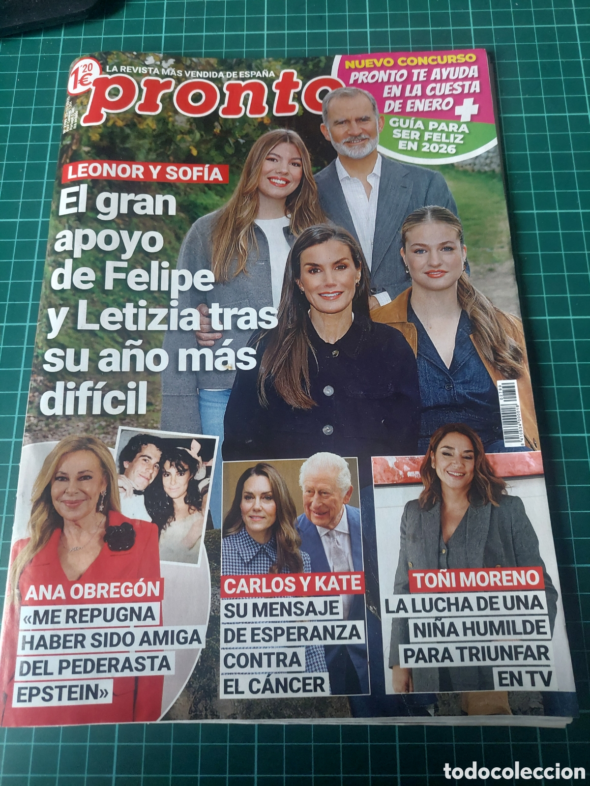 Coleccionismo de Revista Pronto: 2025 REVISTA PRONTO LEONOR Y SOFIA ,FELIPE Y LETIZIA, ANA OBREGON, CARLOS Y KATE ,TO&Ntilde;I MORENO ,
