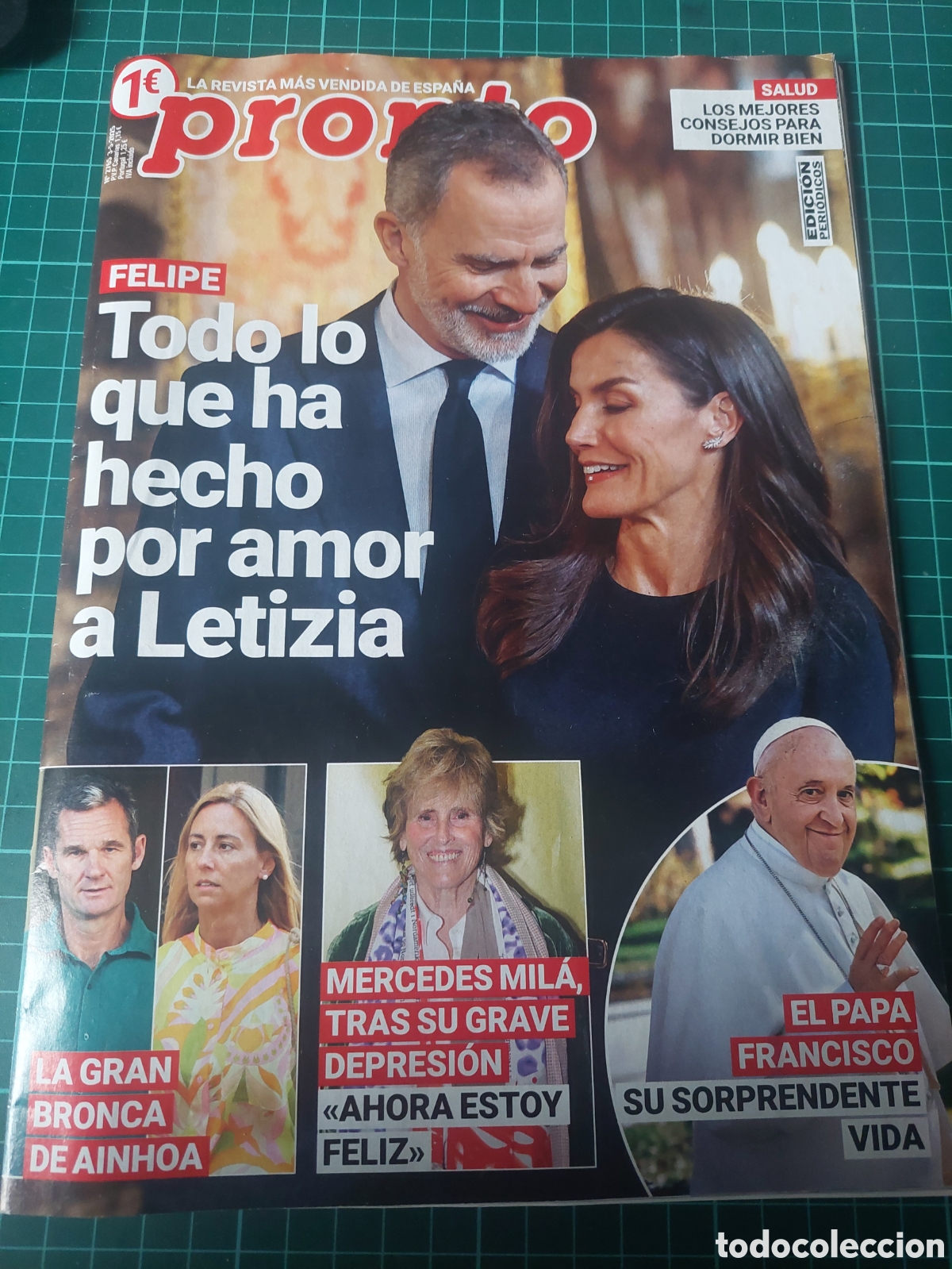 Coleccionismo de Revista Pronto: 2025 PRONTO FELIPE Y LETIZIA AMOR,MERCEDES MILA,PAPA FRANCISCO, RAQUEL SANCHEZ SILVA