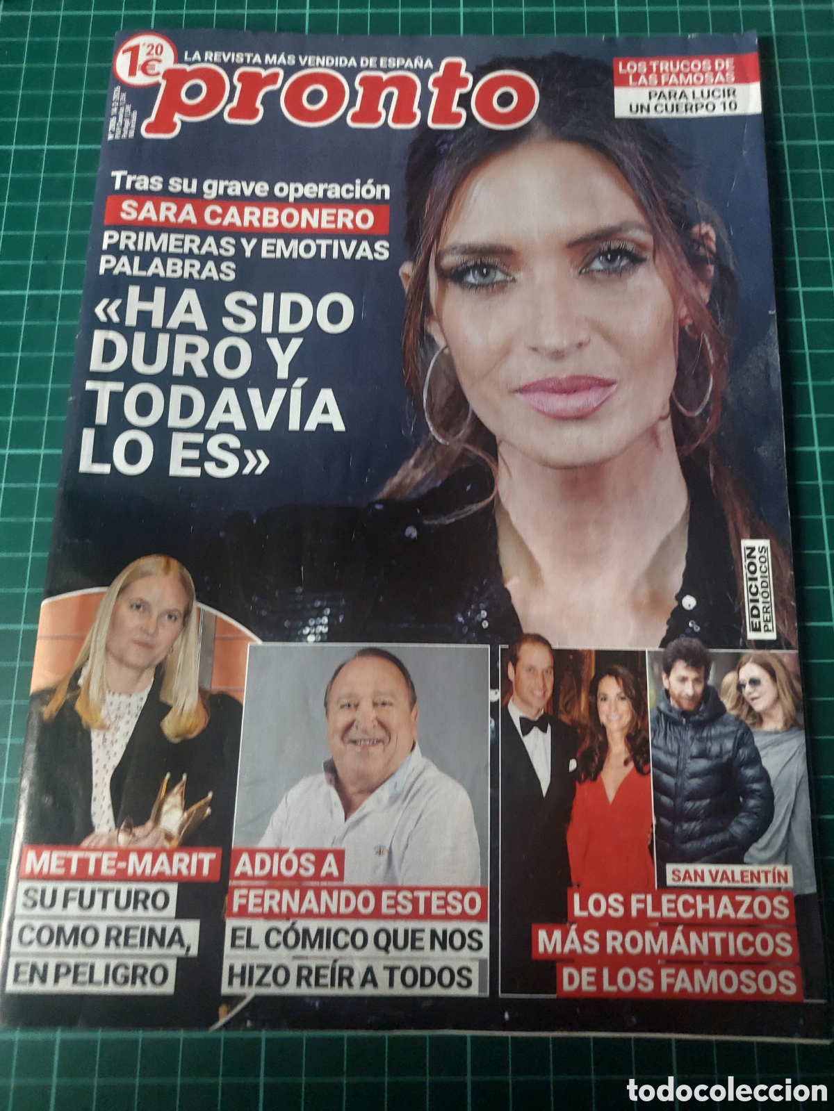 Collectionnisme de Magazine Pronto: 2026 REVISTA PRONTO SARA CARBONERO, METTE ,FERNANDO ESTESO ADIOS ,FLECHAZOS FAMOSOS ROM&Aacute;NTICOS