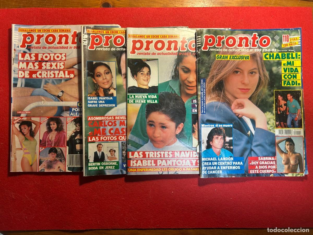Coleccionismo de Revista Pronto: Pronto revitas n&ordm; 957-966-999-1028-Pantoja-Chaveli-Sabrina-Bertin Osborne-Isabel Preysler-1990/91/92