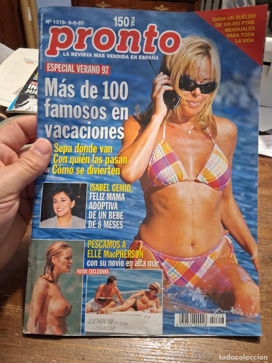 Coleccionismo de Revista Pronto: Revista Pronto 1318 Isabel Gemio Ortega Cano Chiquito de la calzada Roc&iacute;o Jurado Ana Obregon