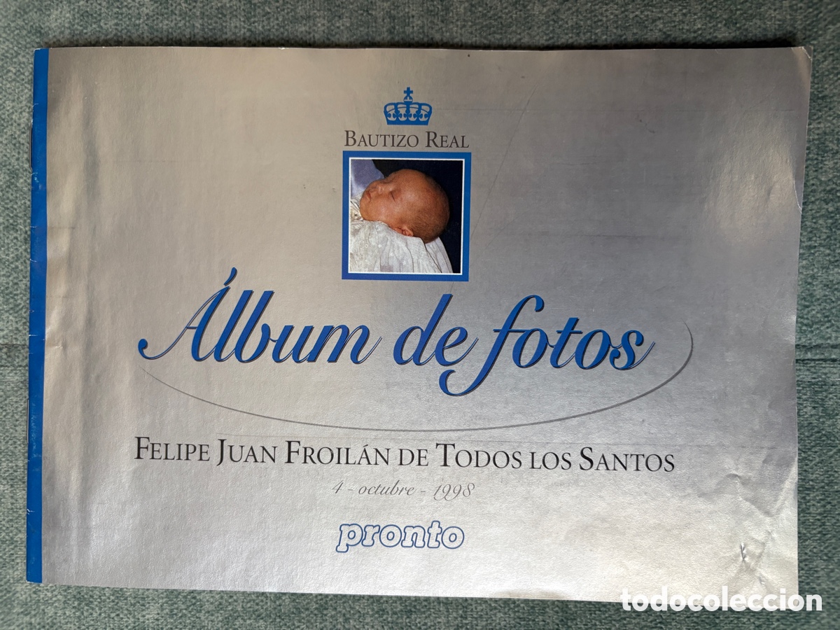 Coleccionismo de revista Pronto: (L890) &Aacute;lbum Bautizo Froil&aacute;n + Tarjeta Firmada Infanta Elena - Revista Pronto 98