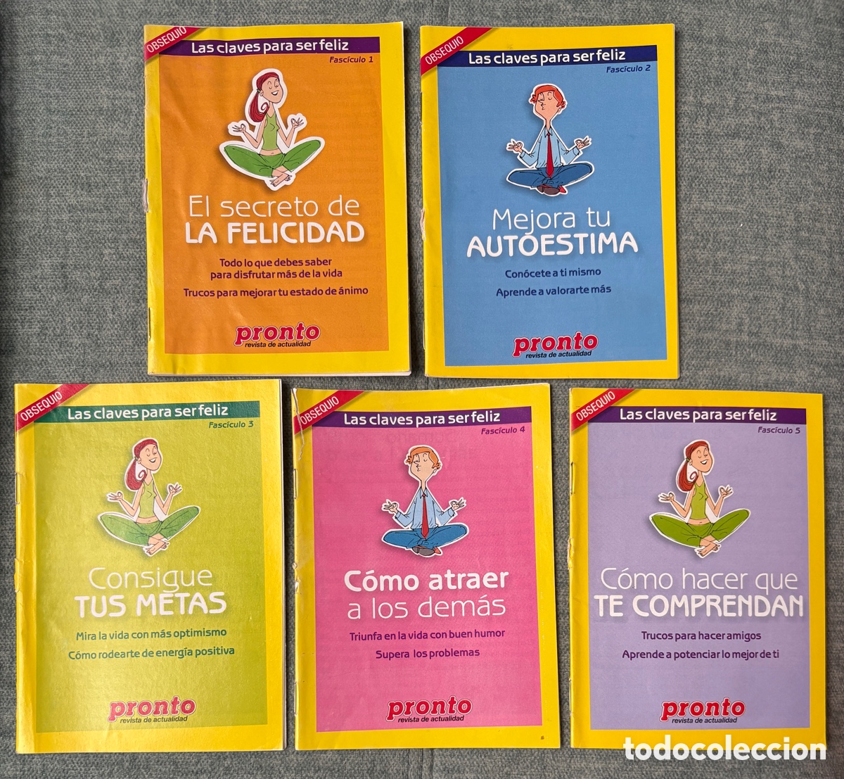 Coleccionismo de revista Pronto: (L893) Colecci&oacute;n Completa 5 Fasc&iacute;culos &rdquo;Las Claves para Ser Feliz&rdquo; - Revista Pronto