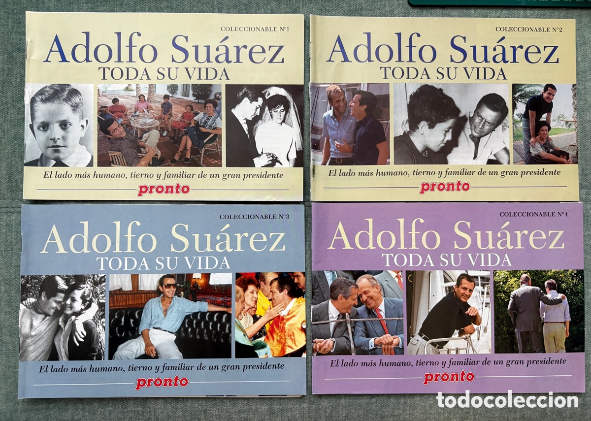 Coleccionismo de revista Pronto: (L894) Colecci&oacute;n Completa 4 Fasc&iacute;culos &rdquo;Adolfo Su&aacute;rez. Toda su vida&rdquo; - Pronto