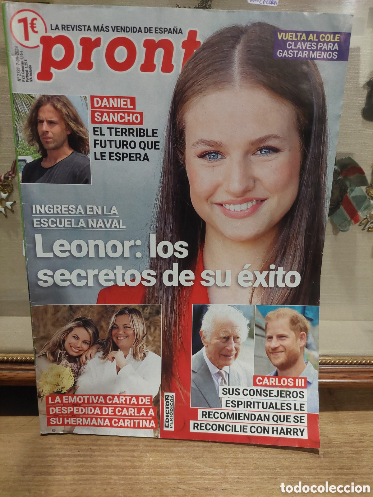 Coleccionismo de revista Pronto: PRONTO 2924 DANIEL SANCHO,LEONOR SECRETOS,CARLA A CARITINA,CARLOS III Y HARRY SUMARIO VER