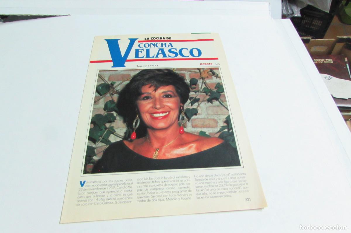 Coleccionismo de revista Pronto: Fasciculo revista PRONTO recetas de los FAMOSOS la cocina de CONCHA VELASCO N&deg; 41