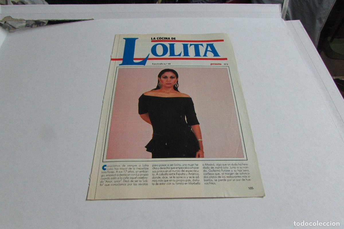 Coleccionismo de revista Pronto: Fasciculo revista PRONTO recetas de los FAMOSOS la cocina de LOLITA N&deg; 14