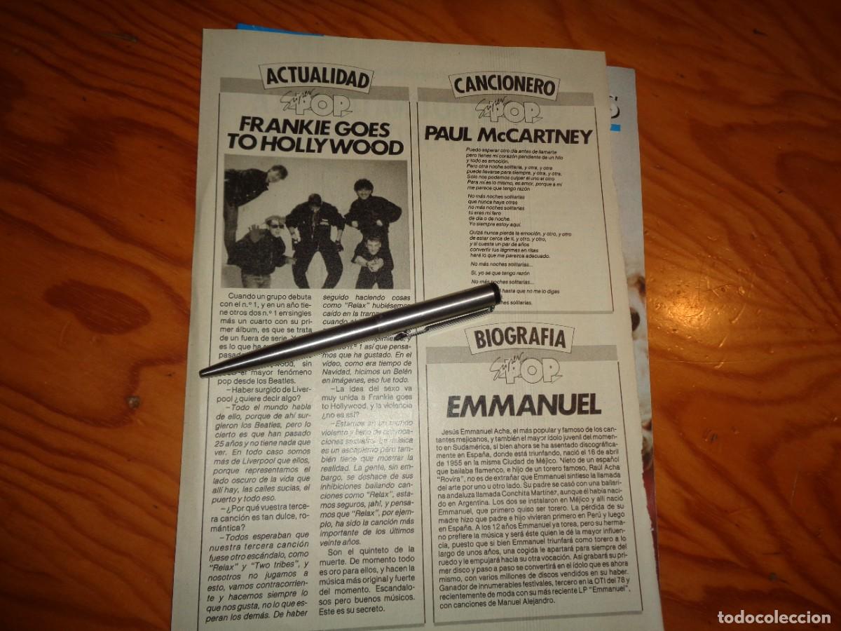 Coleccionismo de revista Pronto: RECORTE : FRANKIE GOES TO HOLLYWOOD. PRONTO, FBRO 1985