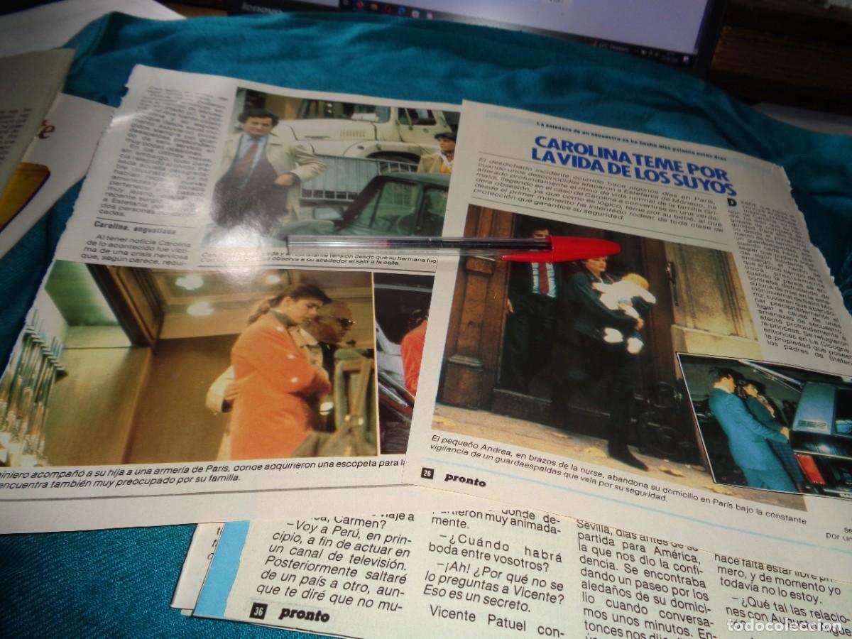 Coleccionismo de revista Pronto: RECORTE : CAROLINA DE MONACO, TEME POR LA VIDA DE LOS SUYOS. PRONTO, DCBRE 1984