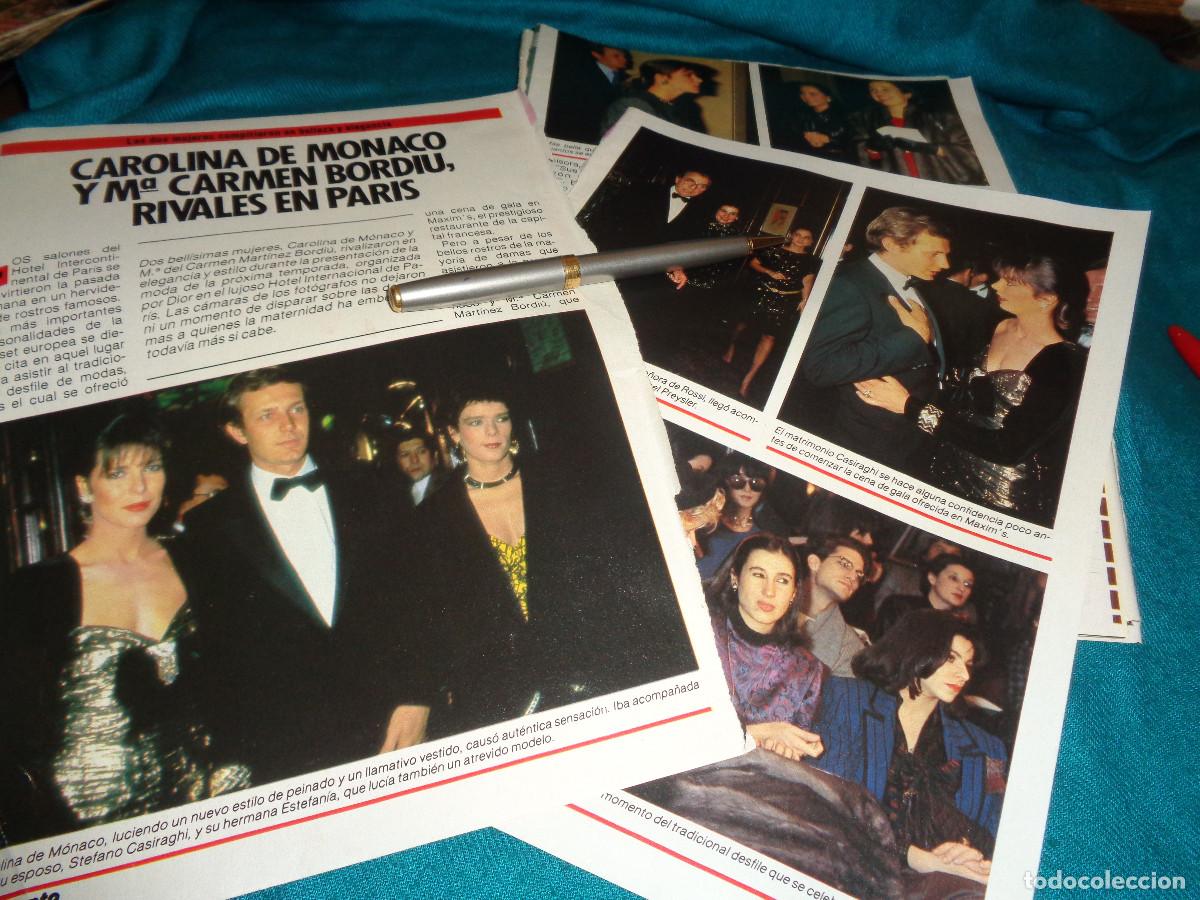 Coleccionismo de revista Pronto: RECORTE : CAROLINA DE MONACO Y CARMEN ROSSI, RIVALES EN PARIS. PRONTO, FBRO 1985