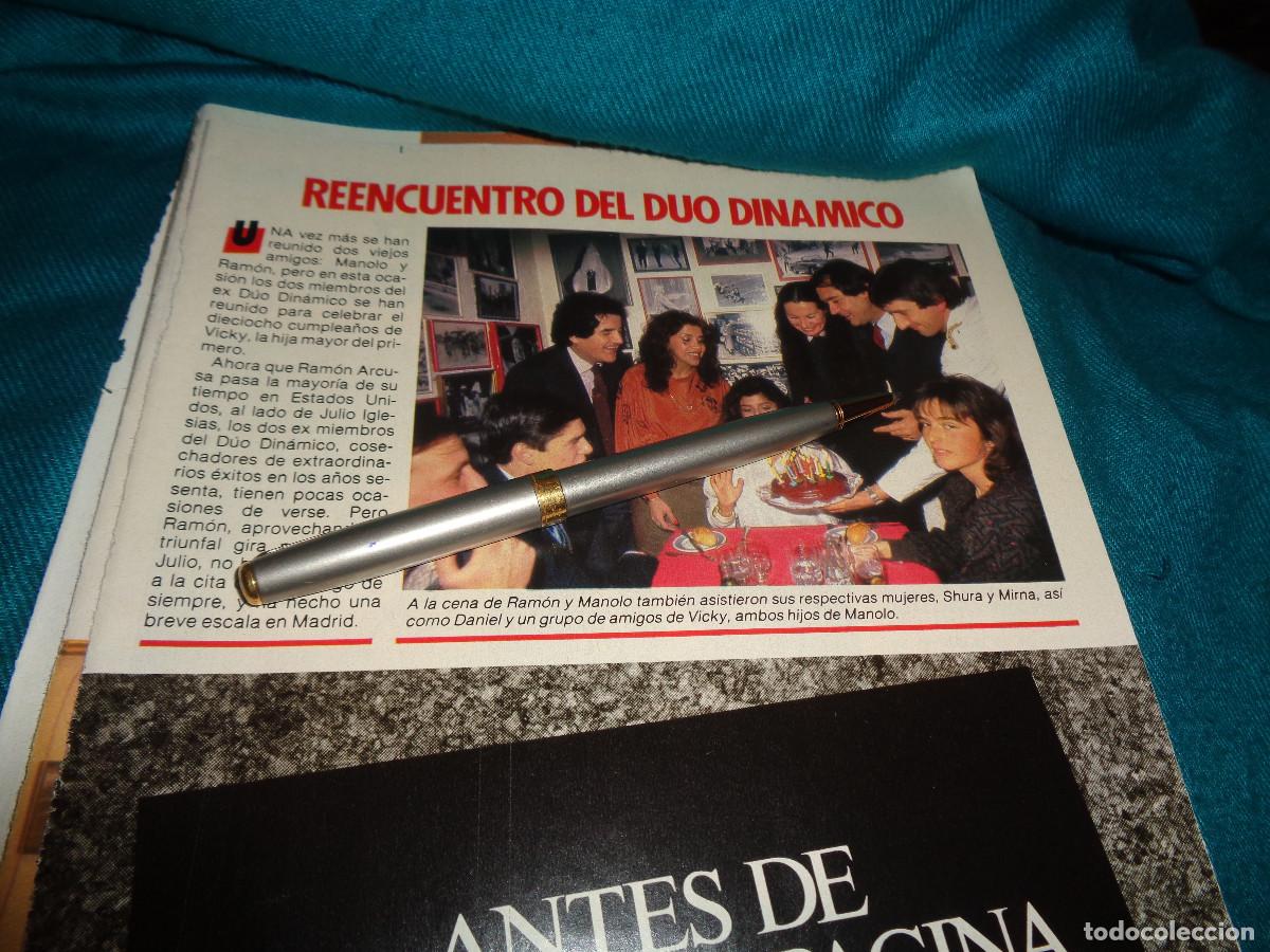 Coleccionismo de revista Pronto: RECORTE : REENCUENTRO DEL DUO DINAMICO. PRONTO, FBRO 1985