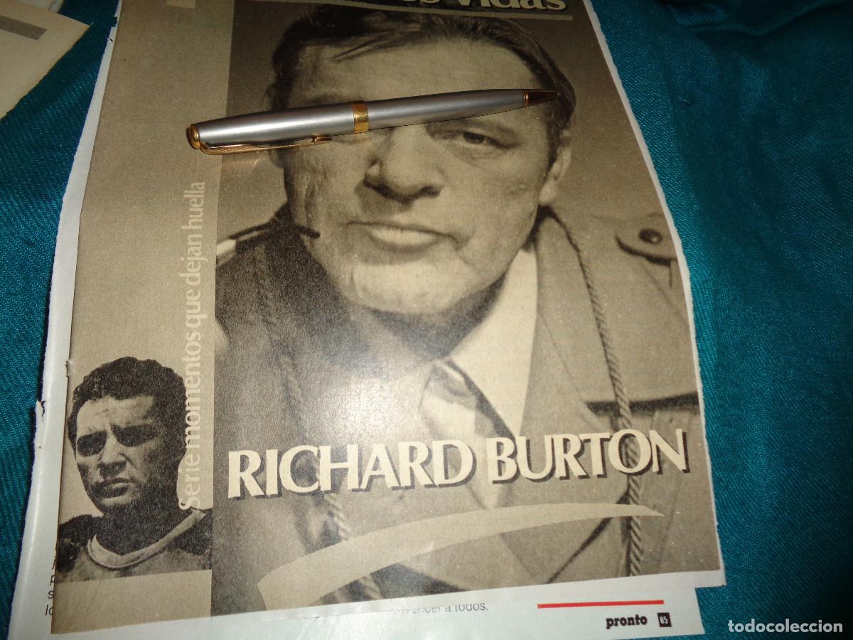 Coleccionismo de revista Pronto: RECORTE : GRANDES VIDAS : RICHARD BURTON. CAP.1. PRONTO, FBRO 1985