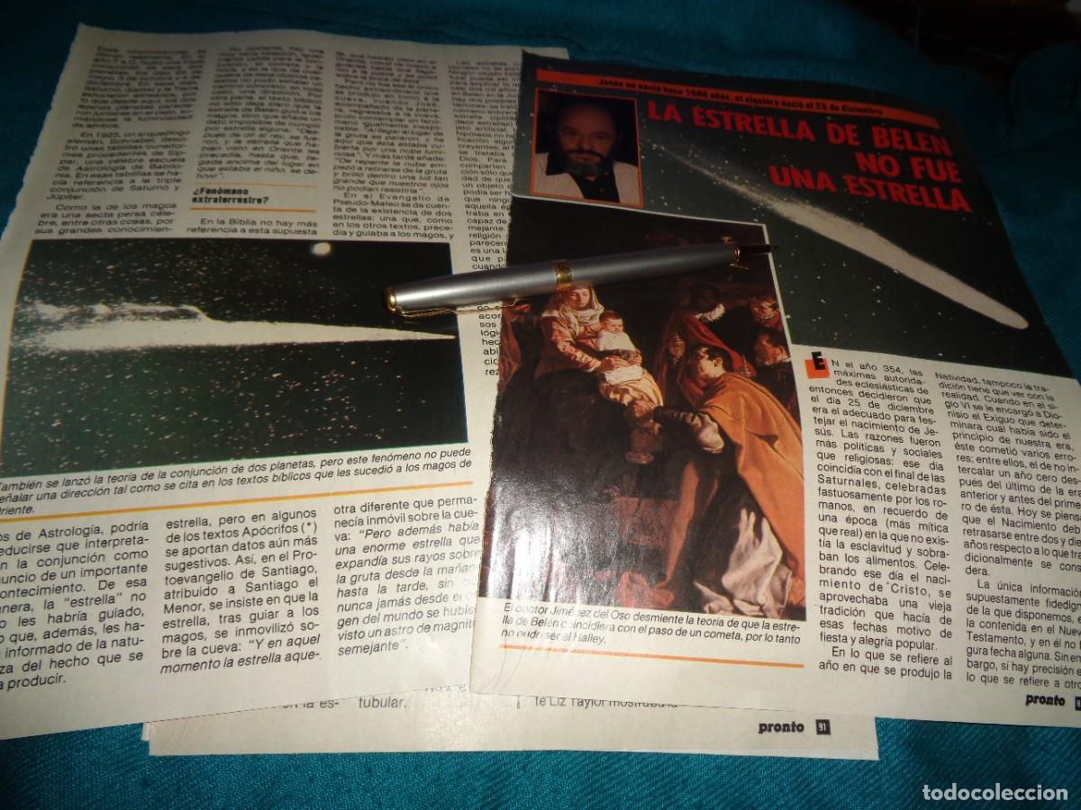 Coleccionismo de revista Pronto: RECORTE : JIMENEZ DEL OSO : LA ESTRELLA DE BELEN, NO FUE UNA ESTRELLA. PRONTO, ENERO 1986