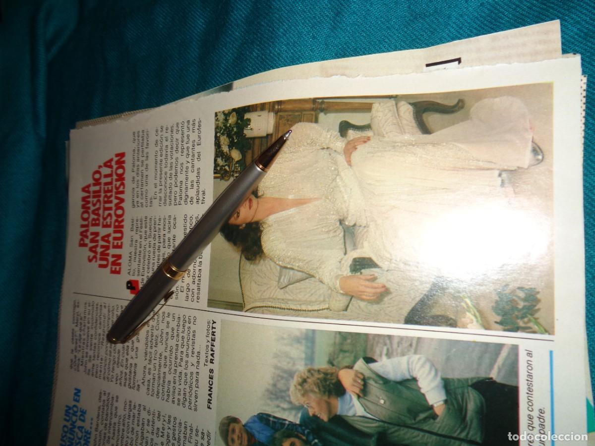 Coleccionismo de revista Pronto: RECORTE : PALOMA SAN BASILIO, UNA ESTRELLA EN EUROVISION. PRONTO, MAYO 1985