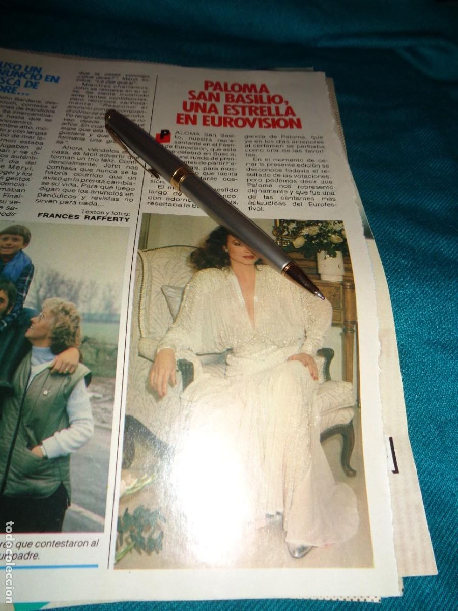 Coleccionismo de revista Pronto: RECORTE : PALOMA SAN BASILIO, UNA ESTRELLA EN EUROVISION. PRONTO, MAYO 1985