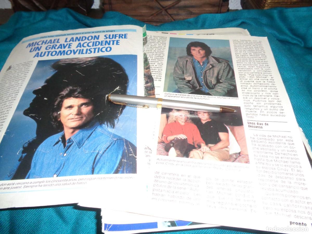 Coleccionismo de revista Pronto: RECORTE : MICHAEL LANDON, GRAVE ACCIDENTE DE TRAFICO. PRONTO, DCBRE 1985