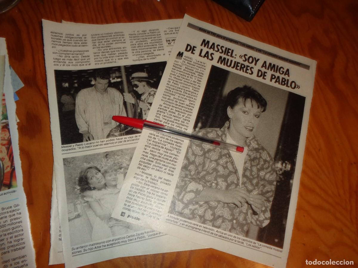 Coleccionismo de revista Pronto: RECORTE : MASSIEL, ACTUARA EN TV. PRONTO, DCBRE 1985