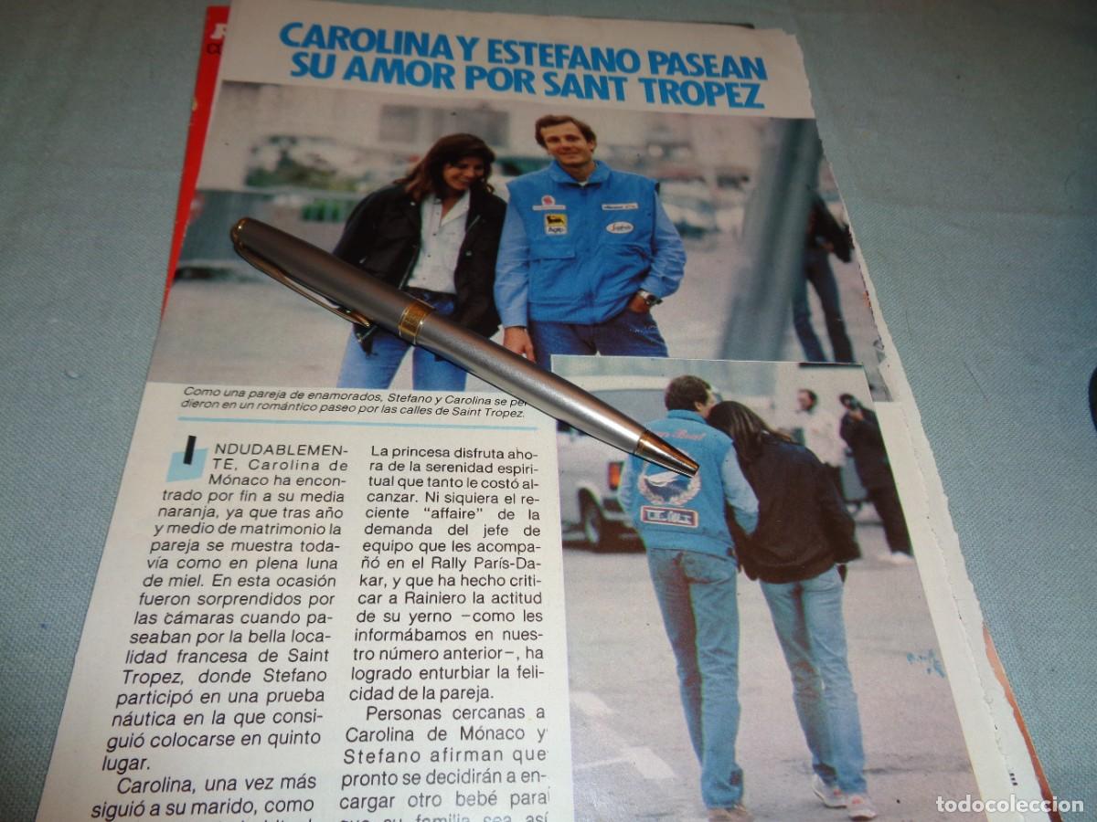 Coleccionismo de revista Pronto: RECORTE : CAROLINA Y ESTEFANO, PASEAN SU AMOR POR SAINT TROPEZ. PRONTO, JUNIO 1985