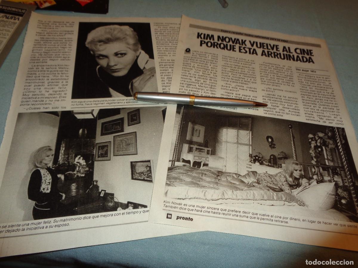 Coleccionismo de revista Pronto: RECORTE : KIM NOVAK, ARRUINADA. PRONTO, FBRO 1985