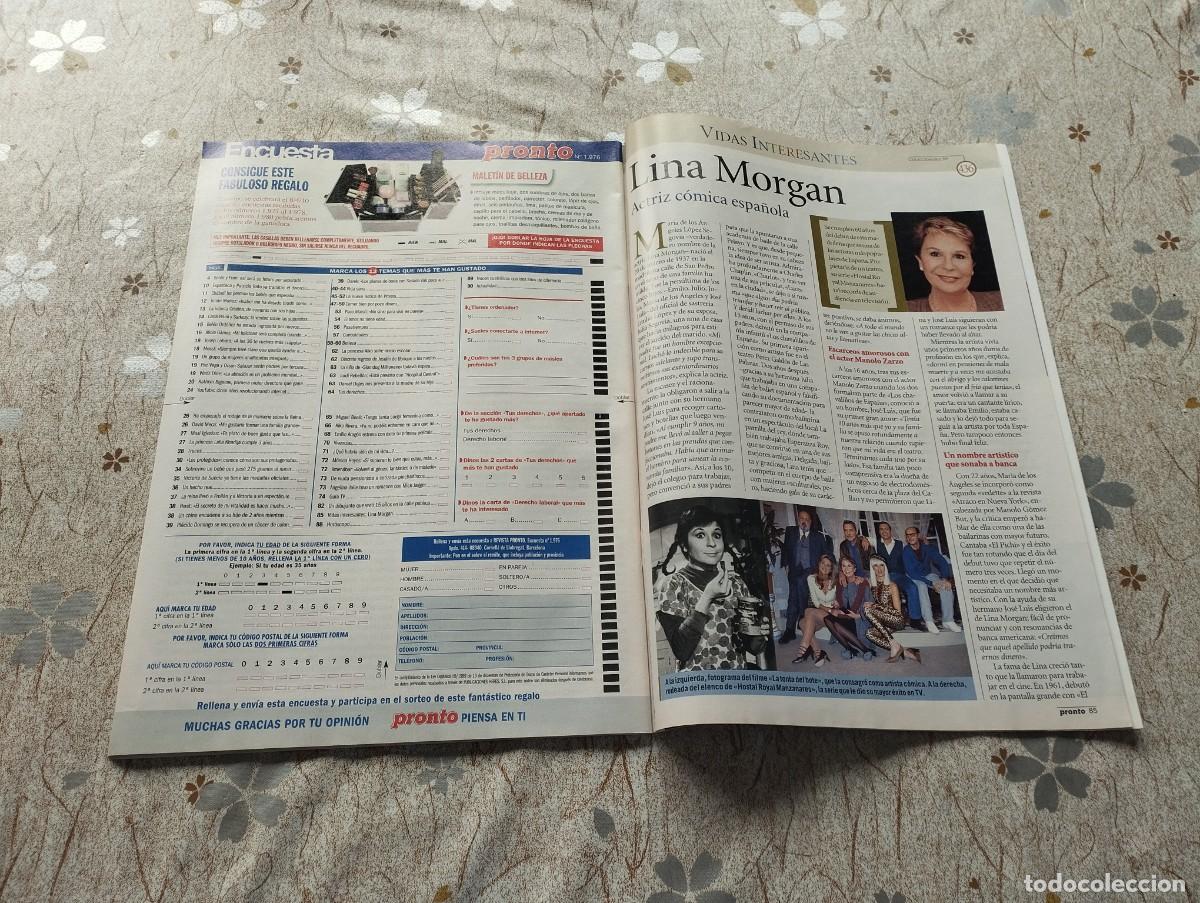 Coleccionismo de revista Pronto: PRONTO 2010 / LINA MORGAN, LOS PROTEGIDOS TV SERIE