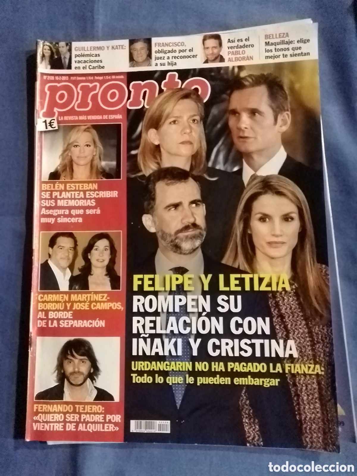 Coleccionismo de revista Pronto: Revista Pronto n&ordm; 2128 febrero 2013
