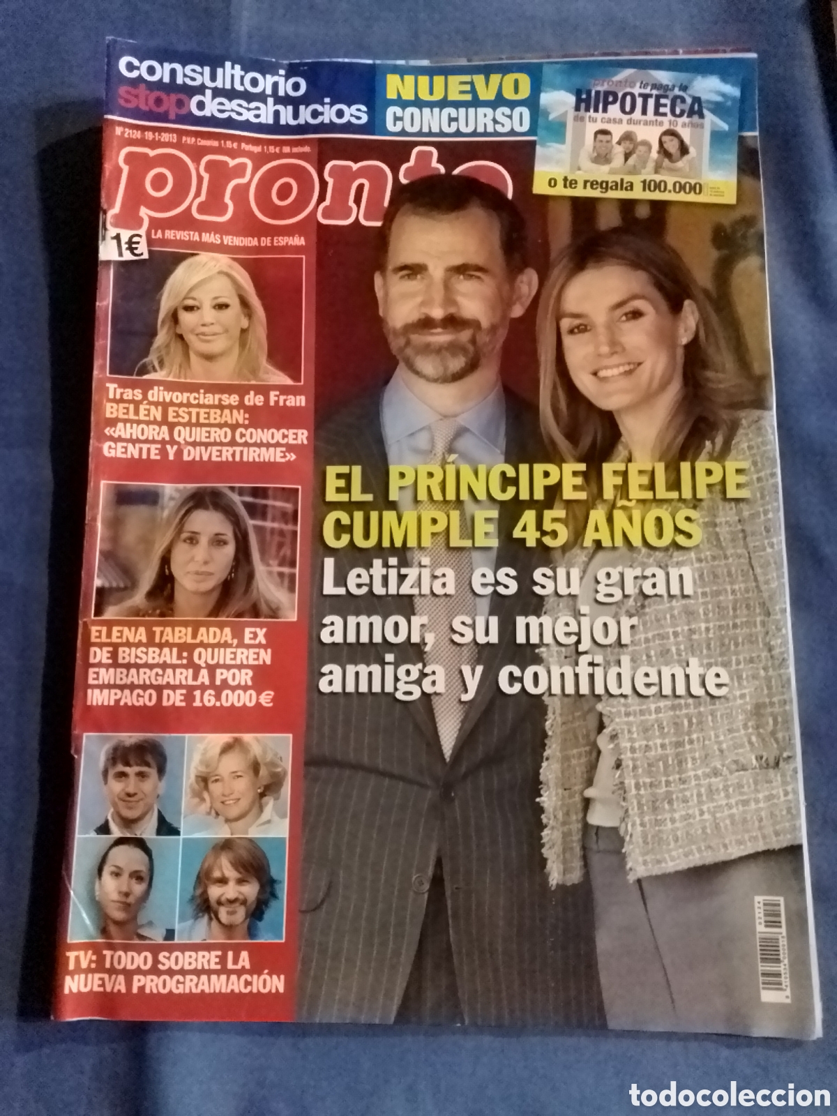 Coleccionismo de revista Pronto: Revista Pronto n&ordm; 2124 enero 2013