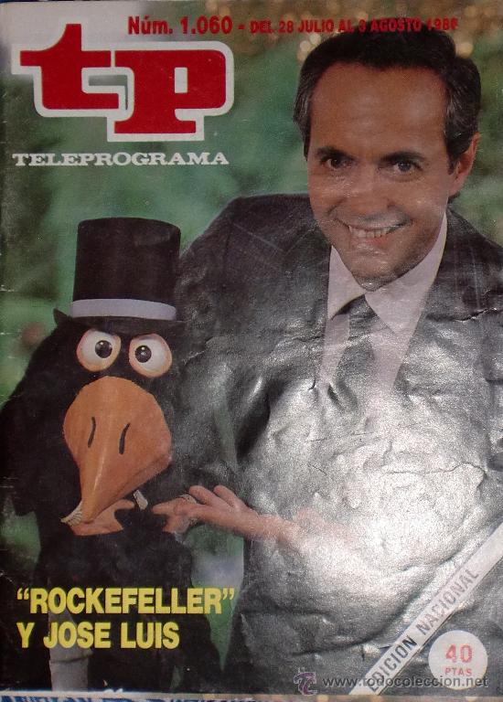 Coleccionismo de revista Teleprograma: Teleprograma Jose Luis Moreno y toma moreno - Foto 1