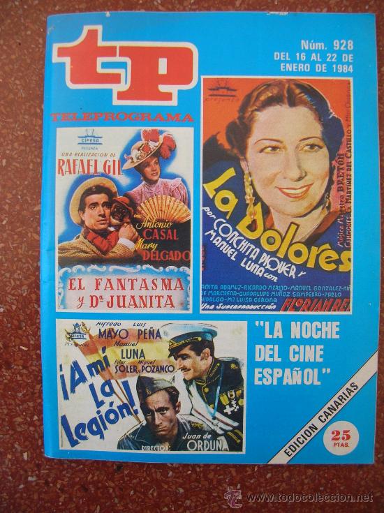 Coleccionismo de revista Teleprograma: TELEPROGRAMA N&ordm; 928 DEL 23 AL 29 DE ENERO DE 1984 - Foto 1