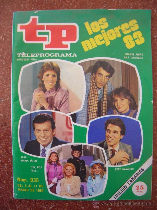 Coleccionismo de revista Teleprograma: TELEPROGRAMA N&ordm; 935 : DEL 5 AL 11 DE MARZO DE 1984 - Foto 1