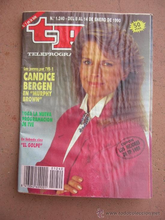 Coleccionismo de revista Teleprograma: TELEPROGRAMA N&ordm; 1.240 A&Ntilde;O 1990: CANDICE BERGEN - Foto 1