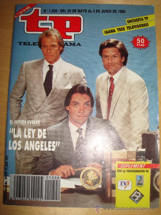 Coleccionismo de revista Teleprograma: Teleprograma 1208 La Ley de los Angeles - Foto 1