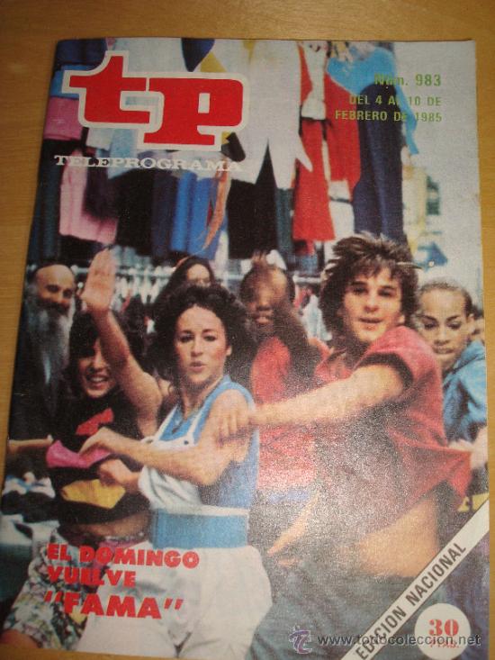 Coleccionismo de revista Teleprograma: Teleprograma 983 Fama - Foto 1