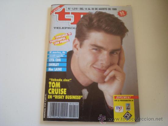 Coleccionismo de revista Teleprograma: Teleprograma 1.219 Tom cruise Risky business - Foto 1