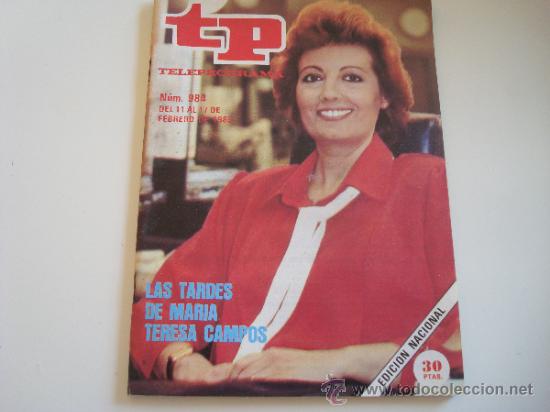 Coleccionismo de revista Teleprograma: Teleprograma 984 Maria Teresa Campos - Foto 1