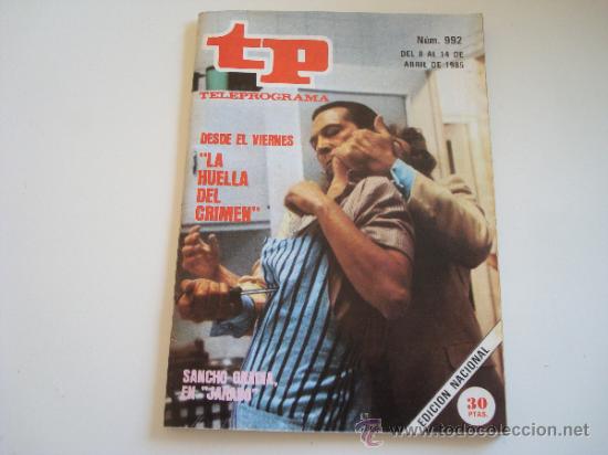 Coleccionismo de revista Teleprograma: Teleprograma 992 La huella del crimen - Foto 1