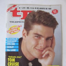 Coleccionismo de Revista Teleprograma: TP TELEPROGRAMA Nº 1219 - DEL 14 AL 20 DE AGOSTO DE 1989 - TOM CRUISE