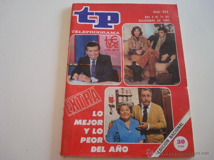 Coleccionismo de revista Teleprograma: TP .Num 922 - Foto 1