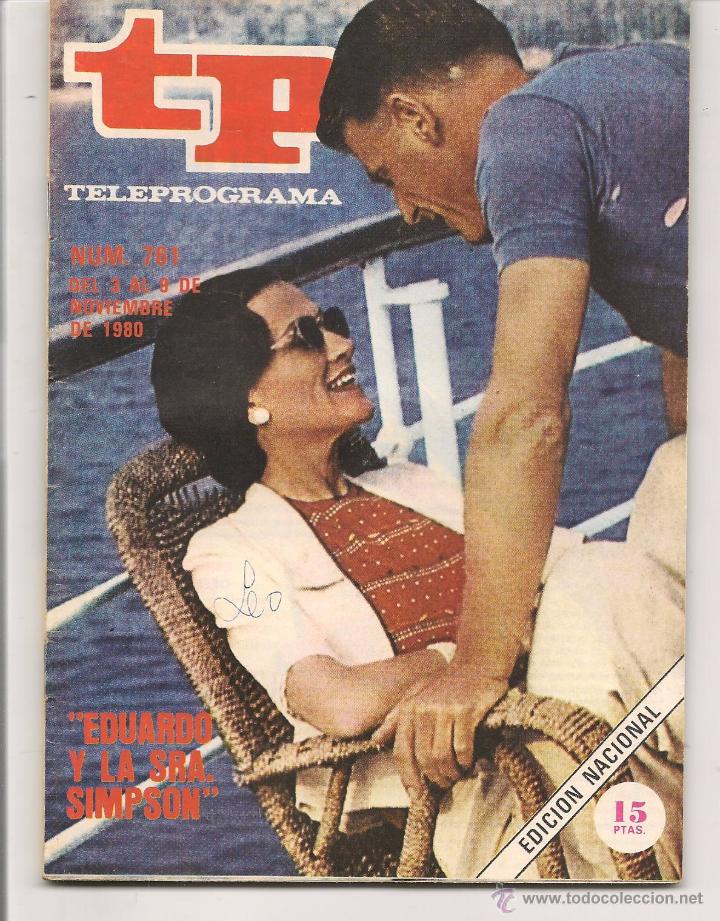 Coleccionismo de revista Teleprograma: TP. TELEPROGRAMA. N&ordm; 761. 9 NOVBRE.  1980. (P/D41) - Foto 1