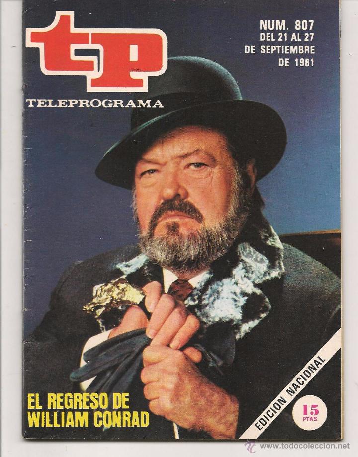 Coleccionismo de revista Teleprograma: TP. TELEPROGRAMA. N&ordm; 807. 27 SEPBRE. 1981. (P/D41) - Foto 1