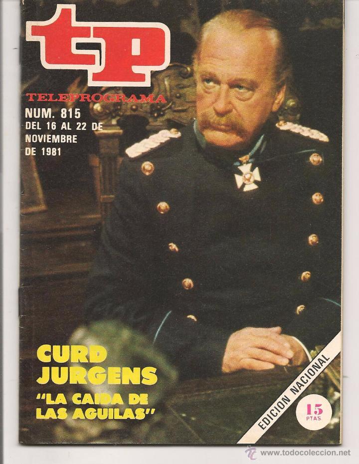 Coleccionismo de revista Teleprograma: TP. TELEPROGRAMA. N&ordm; 815. 22 NVBRE. 1981. (P/D41) - Foto 1
