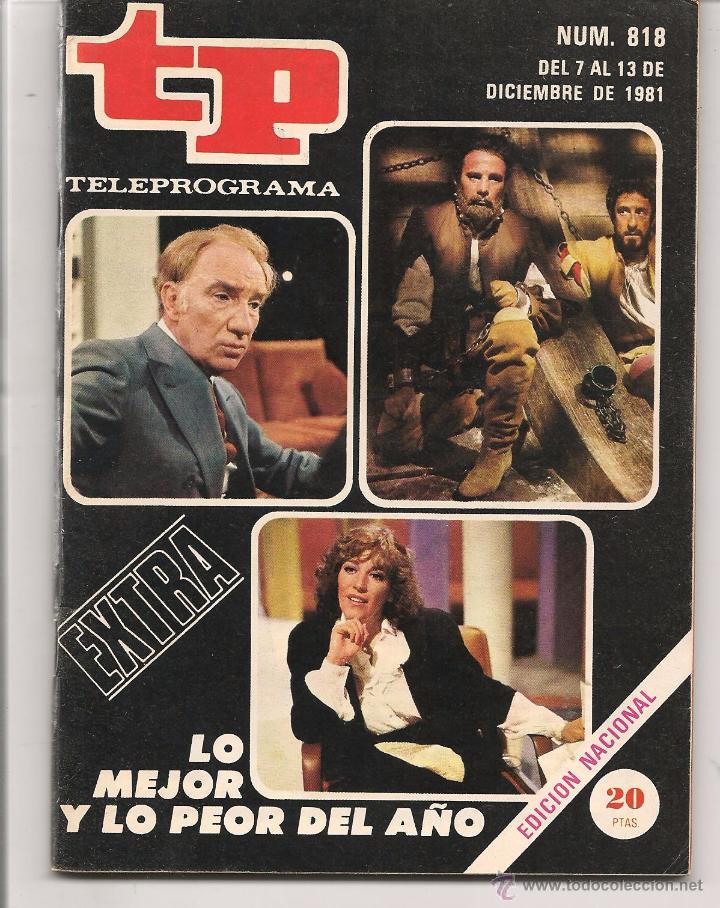 Coleccionismo de revista Teleprograma: TP. TELEPROGRAMA. N&ordm; 818.  13 DCBRE. 1981. (P/D41) - Foto 1